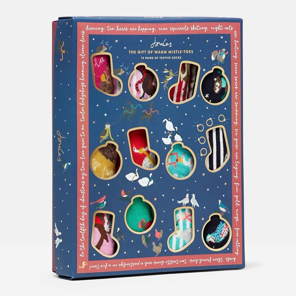 Joules NWT “12 Days of Xmas” box of socks 🌲